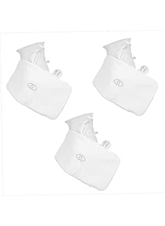 3pcs White Inflatable Bath Pillow with Non Slip Suction Cups for Head Neck Support - Image 1
