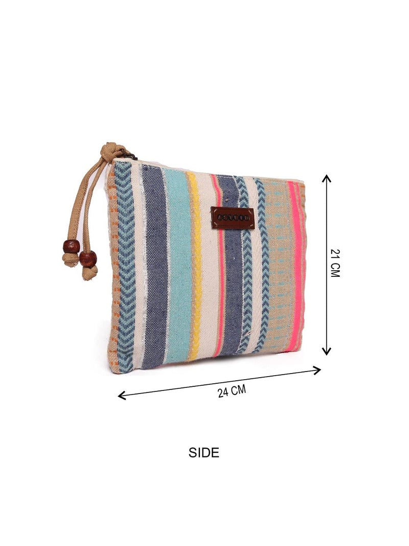 ASTRID Cotton Travel/Make Up Pouch (Multicolor) - Image 2