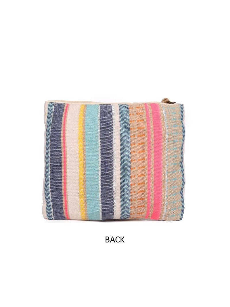 ASTRID Cotton Travel/Make Up Pouch (Multicolor) - Image 3