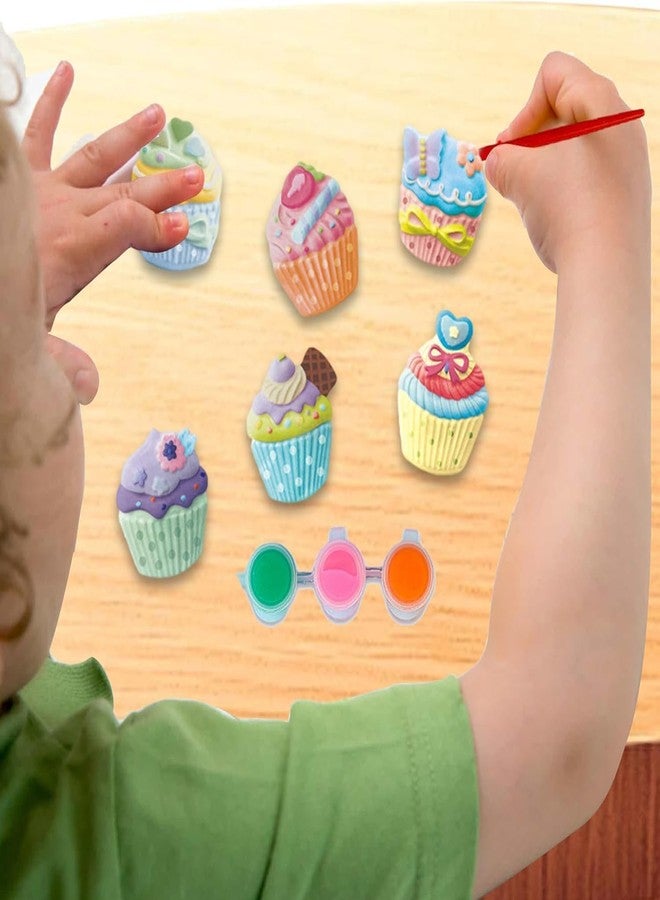SAMVARDHAN DIY Gypsum Fridge Magnet Plaster Painting Kit for Kids, Mould and Paint Kits- Plaster Painting Art & Craft Set - (CAKE) - Image 3