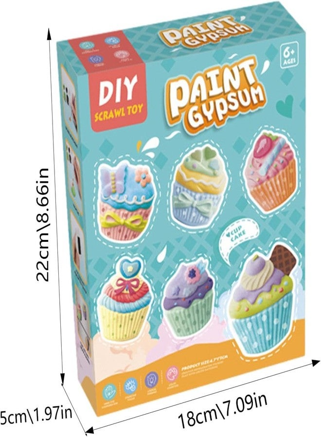 SAMVARDHAN DIY Gypsum Fridge Magnet Plaster Painting Kit for Kids, Mould and Paint Kits- Plaster Painting Art & Craft Set - (CAKE) - Image 5