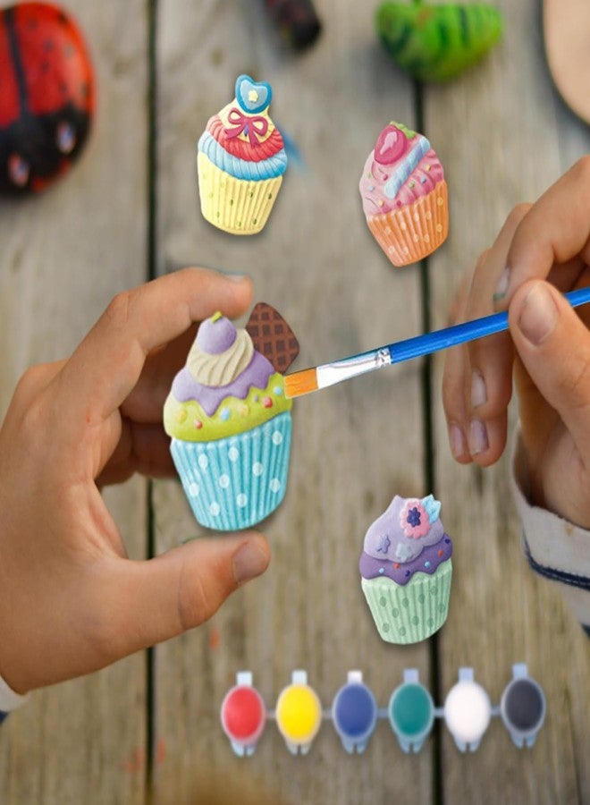 SAMVARDHAN DIY Gypsum Fridge Magnet Plaster Painting Kit for Kids, Mould and Paint Kits- Plaster Painting Art & Craft Set - (CAKE) - Image 2