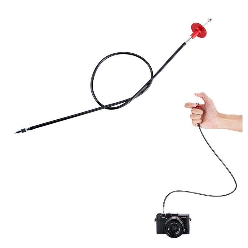 JJC Mechanical Shutter Release Cable Cord with Bulb-Lock for Fuji Fujifilm X-T5 X-T4 X-T3 X-T50 X-T30 II X-M5 X-PRO3 X100VI X100V X-T2 X-T20 X100F X-E4, Sony RX1R II RX10 IV III, Lecia M10 M9 & More - Image 1