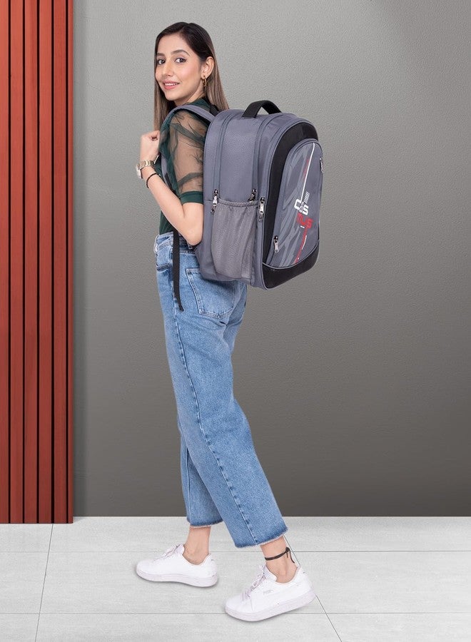 COSMUS Pascal Polyester Grey School Bag 36 Ltrs Large Travel Backpack - Image 4