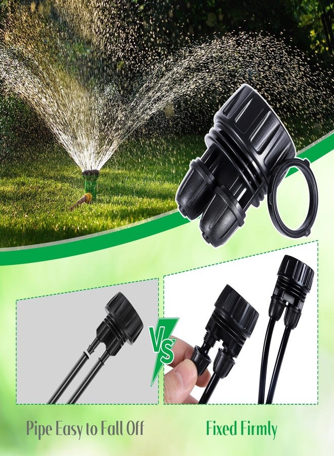 FULAIERGD US Standard New Faucet Adapter， 3/4'' to 1/4'' Hose Adapter Convert 3/4" Female GHT to 1/4" Irrigation Tubing,for Irrigation Fittings Misting Cooling Systems (2 -Way to 1/4" Pipe Connector) - Image 3