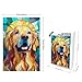 Ulord Great Jigsaw Puzzles for Adults 300 Pieces Stained Glass Golden Retriever Dogs Puzzles for Adults Toys Gift Family Decoration Kids Puzzle - Image 4