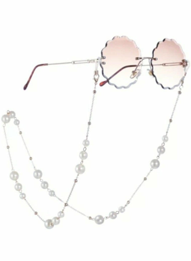اكسوارات ار ايه سلسلة نظارة فضى من اللؤلؤ (لولى) الاوف وايت  - Image 5