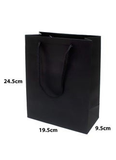 بريما طقم أكياس هدايا فاخرة أسود مكون من 6 قطعة 9.5x19.5x24.5 سم  - Image 2