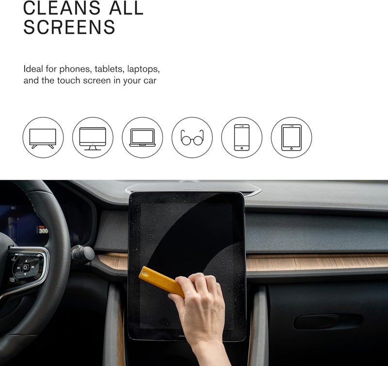 am Screen Cleaner with Microfiber Cloth – All-in-One Screen Cleaner Spray for LED TV, OLED Monitor, Car Screen, MacBook, Computer Screen, iPad & Mobile Phone, 1-Pack and 3-Pack (Yellow, Single) All choice modern design - Image 3