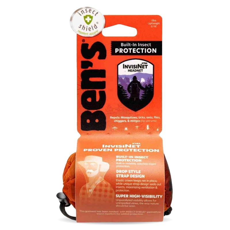 Ben's InvisiNet Xtra with Insect Shield - Comfortable Bug-Repelling Net with Permethrin & Drop Neck Design - High-Visibility Head Net with Pull String Sack - Image 1
