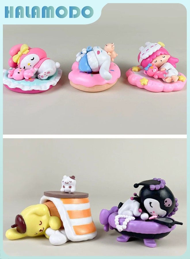 هالامودو سانريو 6 - مجموعة قطعة من النغمة الساحرة في الصناديق العمياء للنوم جميلة ومليئة بالفضول وتمويل ممتعة لعرض سطح المكتب عندما يكون الصندوق العمياء مفتوحاً - Image 4