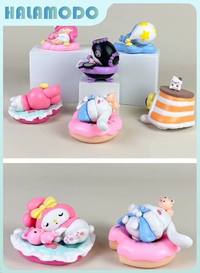 هالامودو سانريو 6 - مجموعة قطعة من النغمة الساحرة في الصناديق العمياء للنوم جميلة ومليئة بالفضول وتمويل ممتعة لعرض سطح المكتب عندما يكون الصندوق العمياء مفتوحاً - Image 5