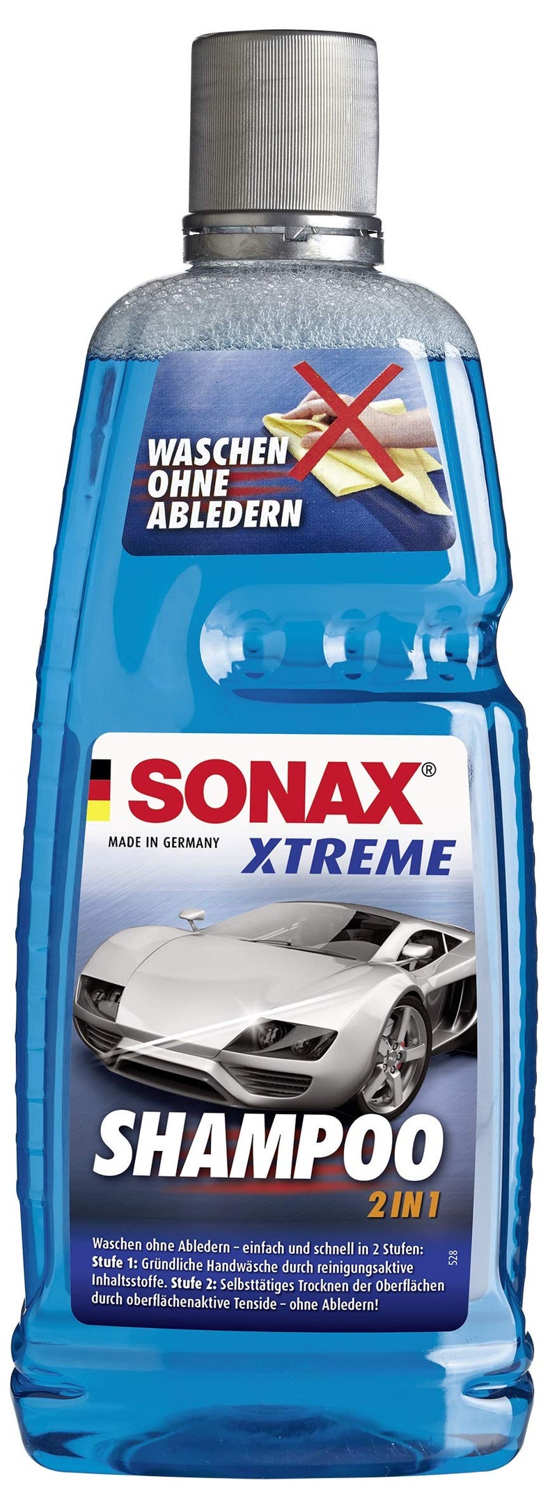Sonax Xtreme Wash and Dry Shampoo 1Ltr | Premium Car Wash Solution | Cleans & Removes Tough Road Grime | Streak-Free Waterless Drying Finish | Ideal for Paint, Rubber, Metal, Glass & Plastic - Image 1