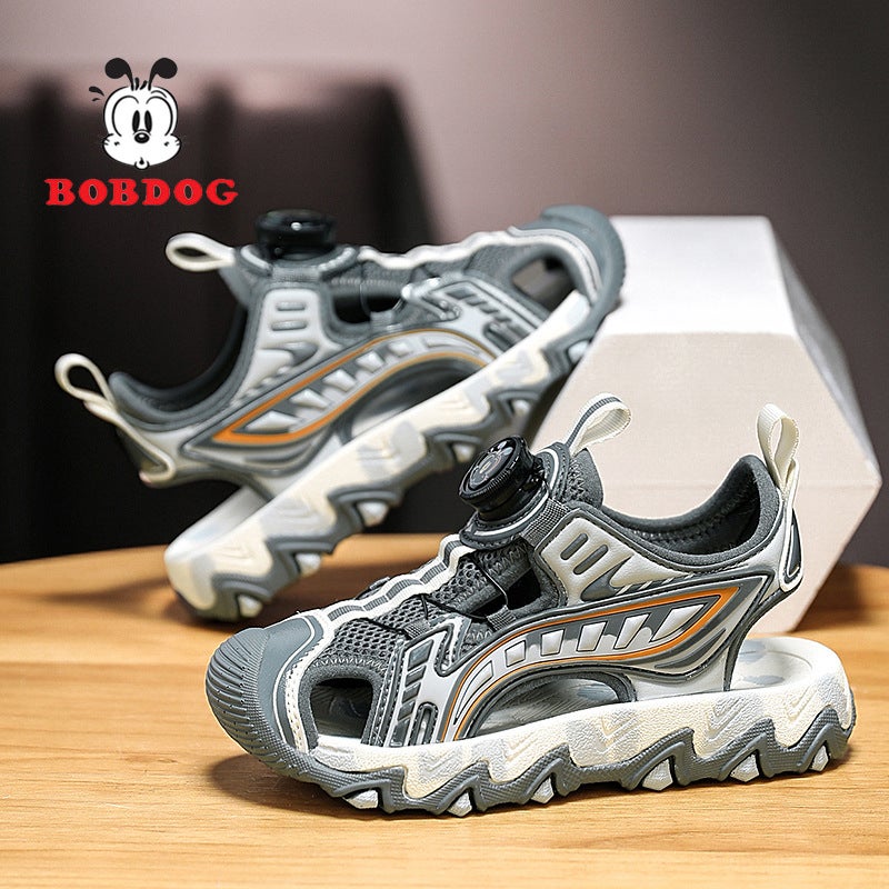 Babu Bean Children'S Sandals Boys Style Baotou 2025 Soft Bottom Non-Slip Sandals For Boys Middle And Big Children - Image 3