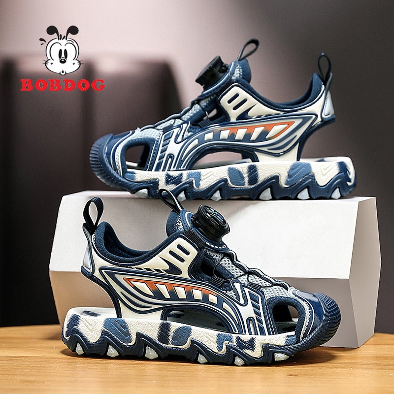 Babu Bean Children'S Sandals Boys Style Baotou 2025 Soft Bottom Non-Slip Sandals For Boys Middle And Big Children - Image 5
