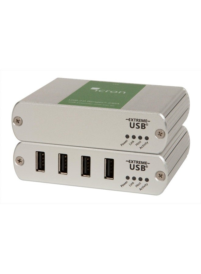 ICRON نظام توسيع Icron Ranger 2304 4 منافذ USB 2.0 لمسافة 100 متر كات 5e - Image 1