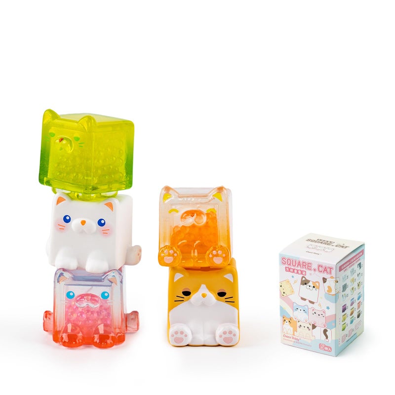 BEEMAI Square Cat Series Blind Pack 5PCs in one Bag Random Design Cute Figures Collectible Toys Birthday Gifts - Image 4
