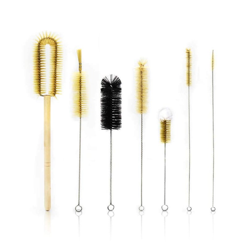 ULAB Scientific Lab Cleaning Brush Set 7 Sizes for Different use one Beaker Brush one Buret Brush one Cylinder Brush Four Tube Brushes UCB1001