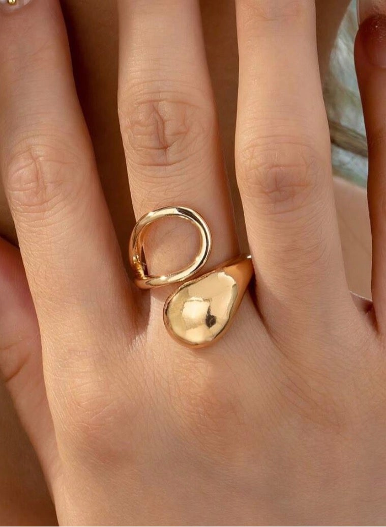 إيكوال خاتم نسائي أنيق من الاستانلس ستيل بمقاس موحد - Image 1