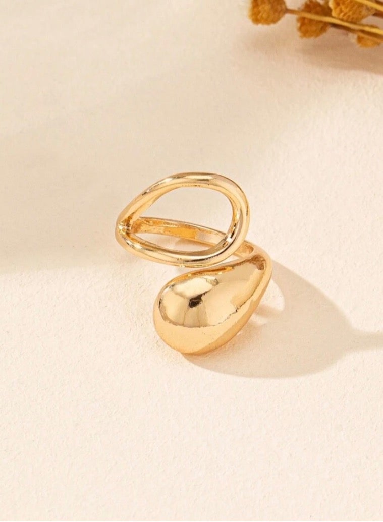 إيكوال خاتم نسائي أنيق من الاستانلس ستيل بمقاس موحد - Image 2