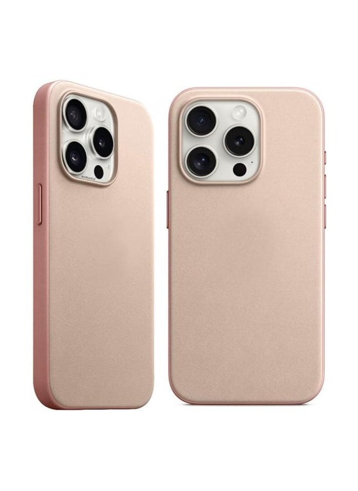 traditious iPhone 15 Pro Max Case – Soft Silicone Rubber Bumper with Microfiber Lining, Hard Back, Shockproof Protective Case Cover for iPhone 15 Pro Max 6.7" (Peach Color) 