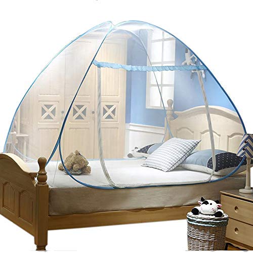 Sterling Mosquito Net Single Bed, Machhardani Single Bed Mosquito Net for Single Bed, Single Bed Mosquito Net Foldable Size 200 cm x 120 cm Easily fit on 4 x 6 ft Single Bed Pack of 1 (Blue Color) - Image 2