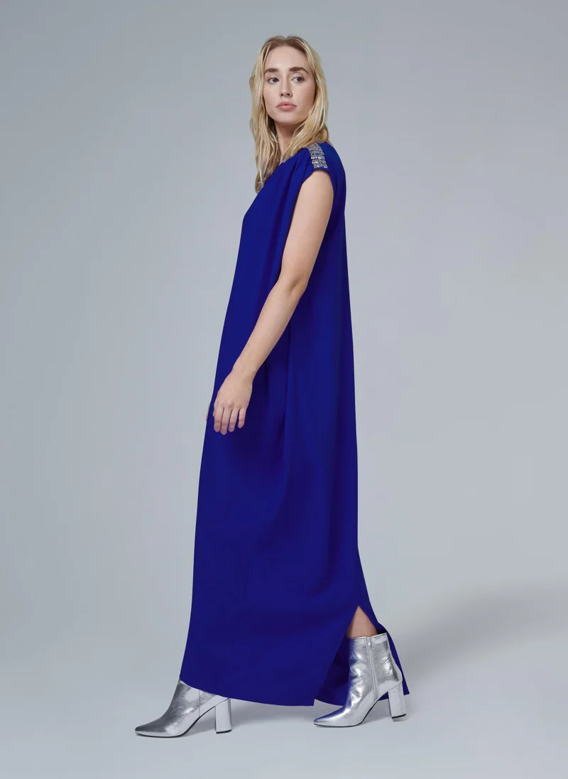 leem  Studded Shoulder Kaftan for Women | Best Price UAE