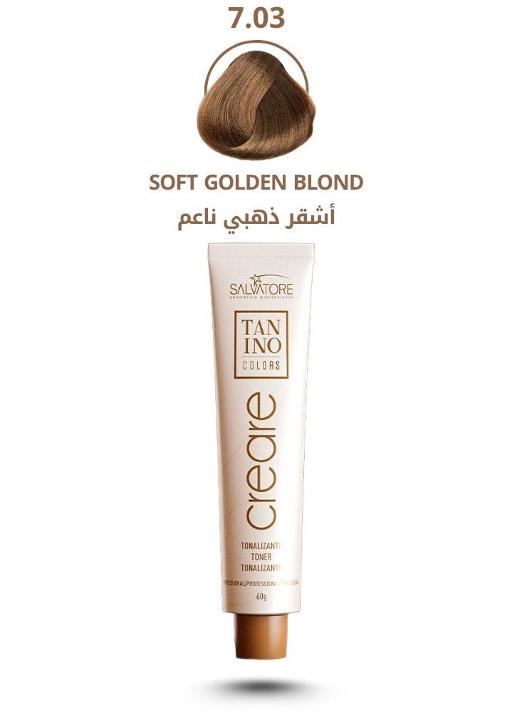 Tanino Career Ammonia-Free Hair Dye, Soft Golden Blonde 7.03