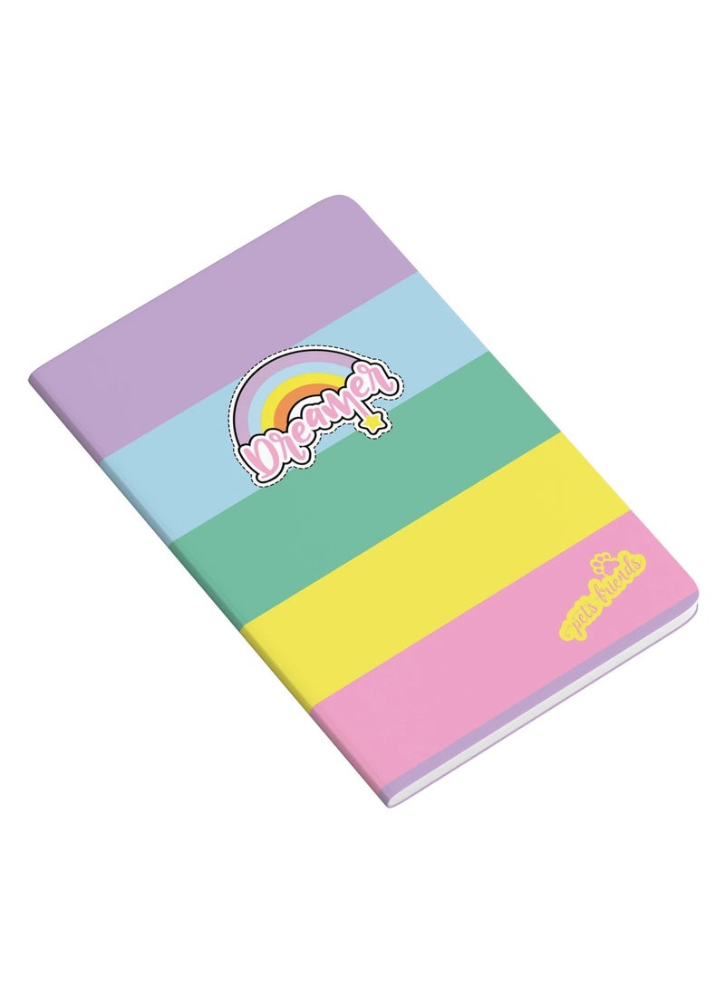 Ambar 1-Piece A5 Size Paper Cover Notebook Single Lined Ruling Assorted Designs - Image 1