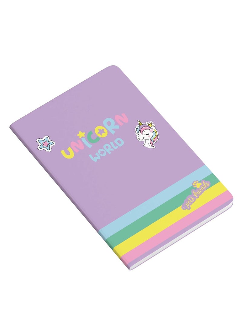 Ambar 1-Piece A5 Size Paper Cover Notebook Single Lined Ruling Assorted Designs - Image 2