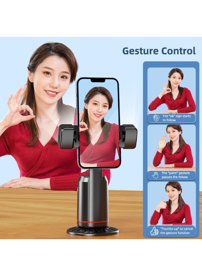 Smart Tripod with Auto Face Tracking, 360° Rotation, Rechargeable Fill Light, Remote Control - Ideal for Vlogs, Livestreams, Videos, and Tiktok - Image 5