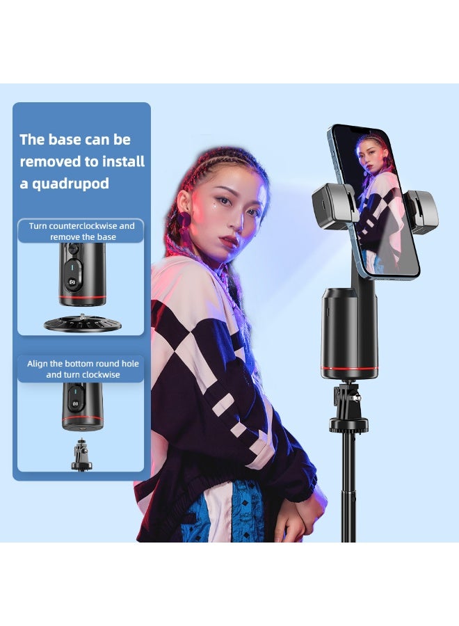 Smart Tripod with Auto Face Tracking, 360° Rotation, Rechargeable Fill Light, Remote Control - Ideal for Vlogs, Livestreams, Videos, and Tiktok - Image 4