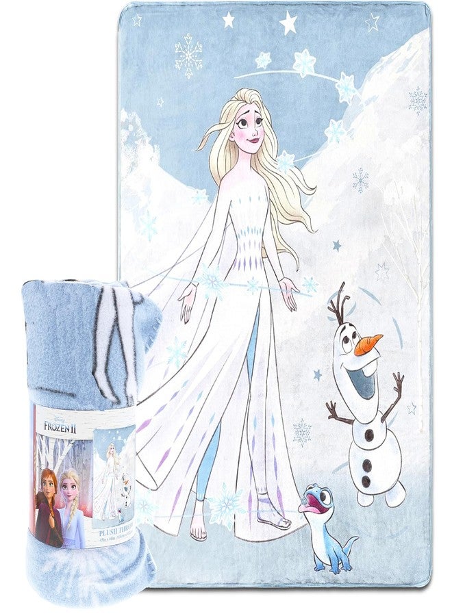 Disney FROZEN طقم نوم ديزني فروزن للفتيات - حزمة مع بطانية فleece بحجم 45 × 60 بوصة من آنا وإلسا بالإضافة إلى ملصقات والمزيد | ديكور غرفة فروزن للأطفال، toddlers - Image 2