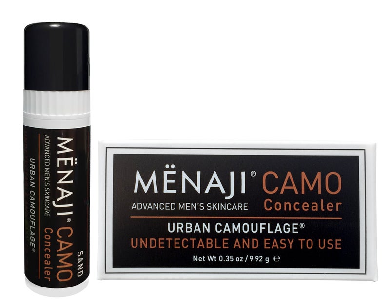 قلم تصحيح العيوب MNAJI URBAN CAMOUFLAGE للرجال - أساس للبشرة وتصحيح الهالات السوداء وحب الشباب - مستحضرات تجميل للرجال - رمل 035 أونصة