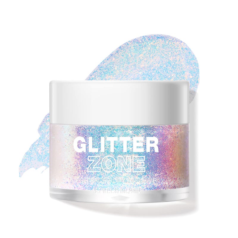 BestLand Holographic Body Glitter Gel - Cosmetic-Grade, Color Changing Halloween Glitter Makeup for Face, Body, and Hair, Safe and Easy to Use, Perfect for Festivals Parties (01 Golden Mirage) - Image 1