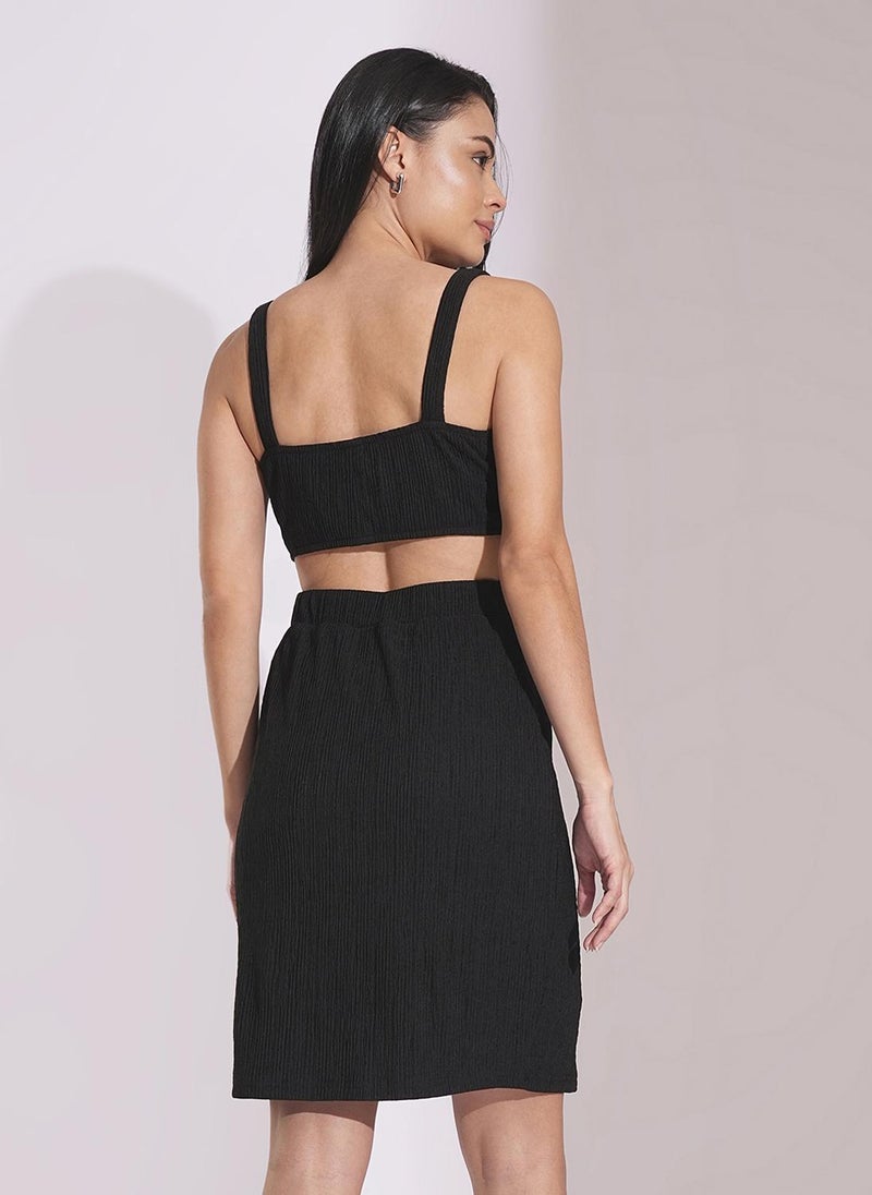 Globus Women's Dress Black Party with Sweetheart Neck and Cut-Out Detail - Image 4