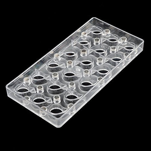 GRAINRAIN Chocolate Transfer Sheet Mold Polycarbonate Chocolate Mold DIY Handmade Chocolate Magnetic Chocolate Mold Candy Mould Oblong Shaped (19326) - Image 3