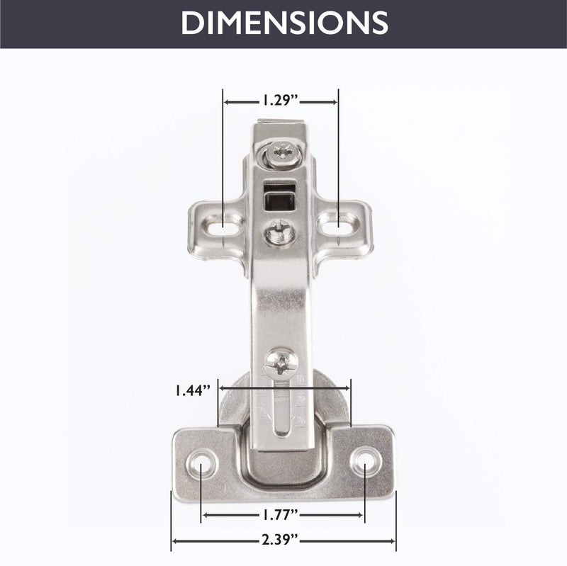 Ilyapa Corner Cabinet Hinges Satin Nickel  2 Pack - Self Closing 135 Degree Lazy Susan Kitchen Cabinet Door Hinge Hardware - Image 2