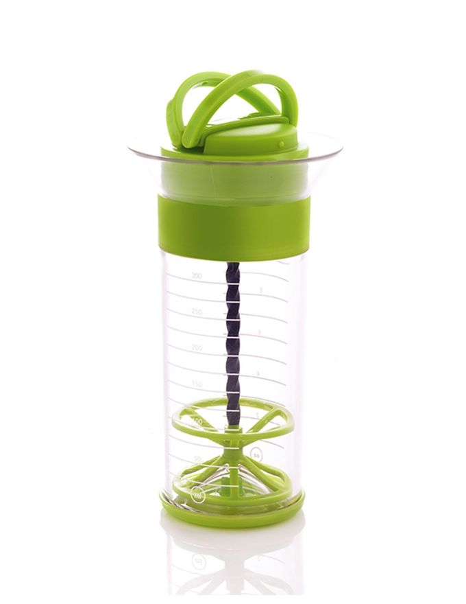 Mastrad Qwik Wisk Universal Mixer With Non-Slip Silicone Grip Mix and Measure Marinades, Salad Dressings, Frothy Drinks, And More - Image 1