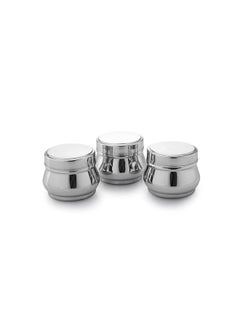 Expresso Expresso Stainless Steel Small/Mini Box Dabba/Container/Storage Box, Capacity-150Ml Each, Set Of 3, Silver  - Image 1
