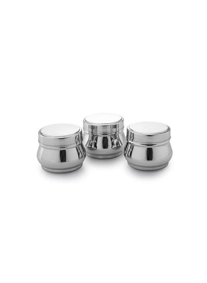 Expresso - Expresso Stainless Steel Small/Mini Box Dabba/Container/Storage Box, Capacity-150Ml Each, Set Of 3, Silver - Image 1