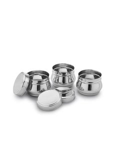 Expresso Expresso Stainless Steel Small/Mini Box Dabba/Container/Storage Box, Capacity-150Ml Each, Set Of 3, Silver  - Image 3