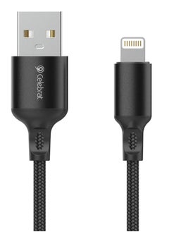 Celebrat Celebrat CB-32 Portable USB To Lightning Fast Charge And Data Transmission Cable With Braided wire Design And Practical Fits Iphone 2.4A /480mbps /1000mm - Black  - Image 1