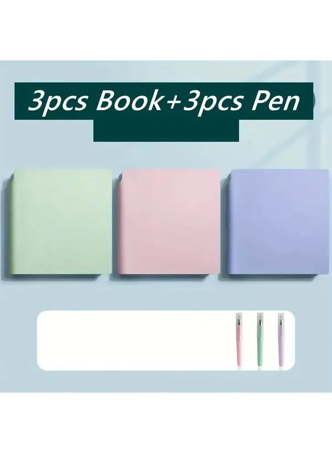 3pcs Mini Notebook And Pen Set Retro Writing Kit With 4 Color Options - Image 3