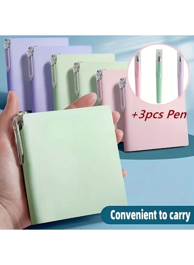 3pcs Mini Notebook And Pen Set Retro Writing Kit With 4 Color Options - Image 1