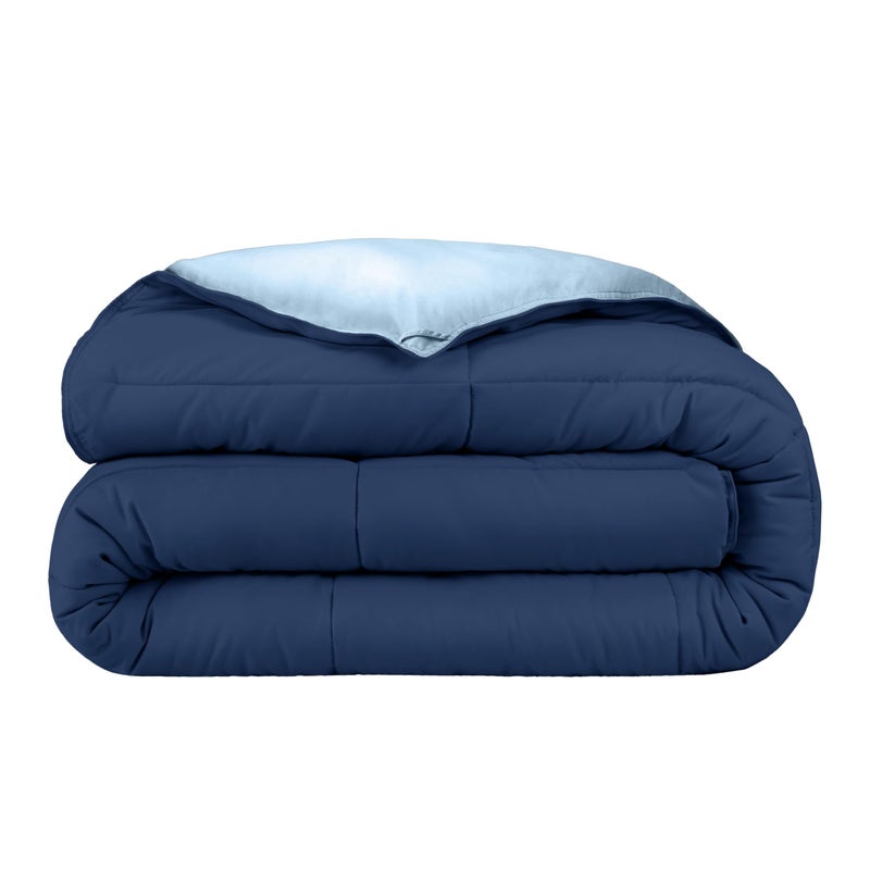 Bare Home Bare Home TwinTwin Extra Long Comforter  Reversible Colors  Goose Down Alternative  UltraSoft  Premium 1800 Series  All Season Warmth  Bedding Comforter TwinTwin XL Dark BlueLight Blue 
