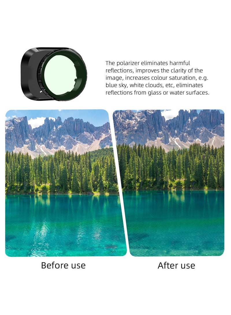 SOLARAE Mini 4 Pro Filters Set Accessories, 6 Pack CPL, ND8/PL, ND16/PL, ND32/PL, ND64/PL, ND128/PL Neutral Density Filter Compatible with DJI Mini 4 Pro Drone Lens Accessory (Aluminum Alloy Frame) - Image 3