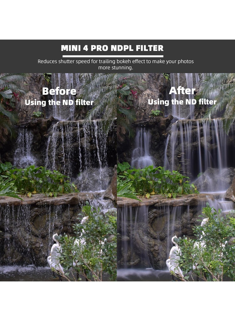 SOLARAE Mini 4 Pro Filters Set Accessories, 6 Pack CPL, ND8/PL, ND16/PL, ND32/PL, ND64/PL, ND128/PL Neutral Density Filter Compatible with DJI Mini 4 Pro Drone Lens Accessory (Aluminum Alloy Frame) - Image 5