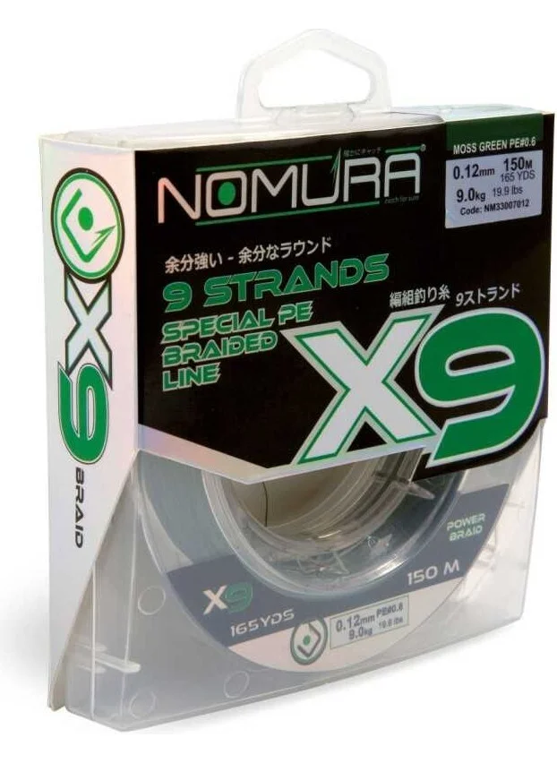 NOMURA Braid X9 Moss Green 150 mt Braided Thread 0,30MM