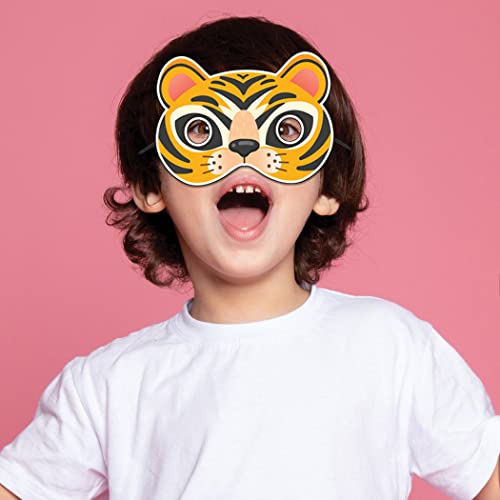 Festiko® Tiger Theme Face Masks (12 Pcs), Tiger Theme Party Supplies, Return Gifts for Kids, Tiger Theme Party Items,Face Masks for Kids - Image 4